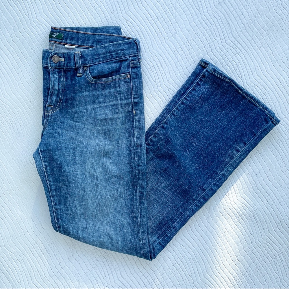 J.Crew mid-rise straight jeans (sz 12/31)